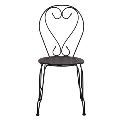 Chair Metallic Amore Black 42x48x90 Cm. Hm5007.11