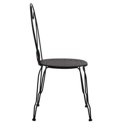 Chair Metallic Amore Black 42x48x90 Cm. Hm5007.11