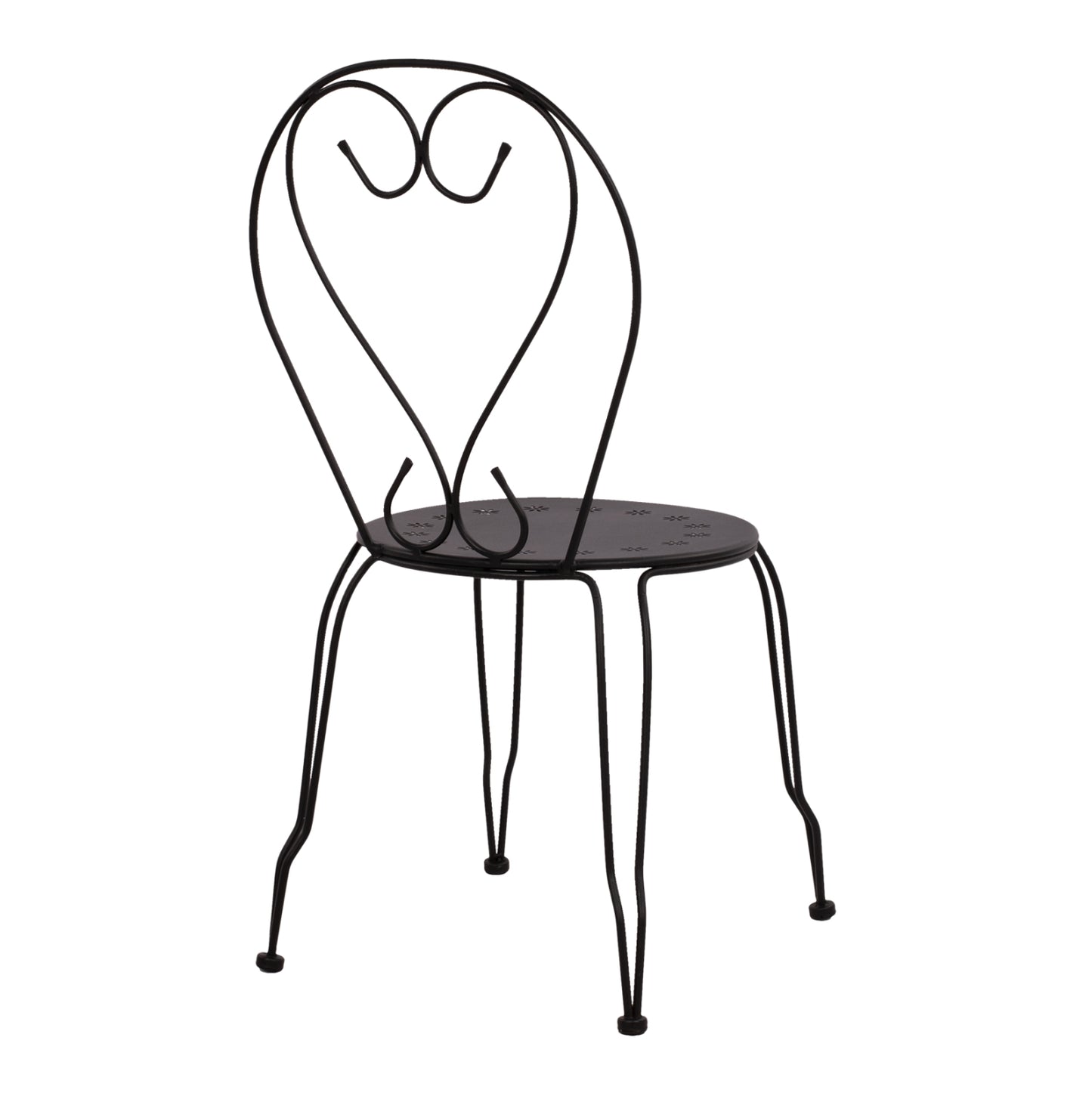 Chair Metallic Amore Black 42x48x90 Cm. Hm5007.11