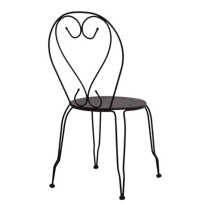 Chair Metallic Amore Black 42x48x90 Cm. Hm5007.11
