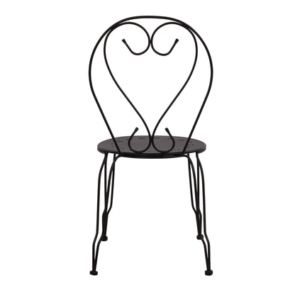 Chair Metallic Amore Black 42x48x90 Cm. Hm5007.11