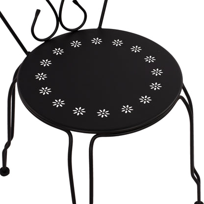 Chair Metallic Amore Black 42x48x90 Cm. Hm5007.11