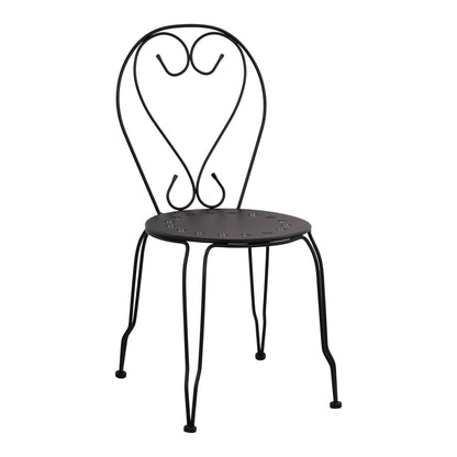 Chair Metallic Amore Black 42x48x90 Cm. Hm5007.11