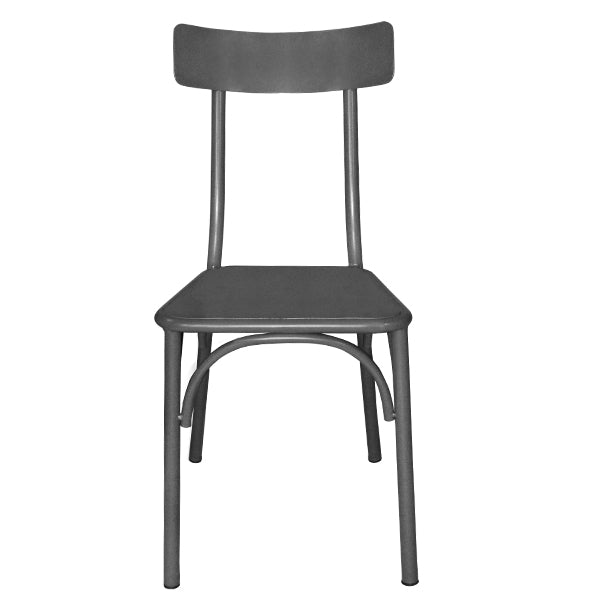 Metallic Chair With Sheet Metal Carbon 499-h/b 38x48x86 Cm