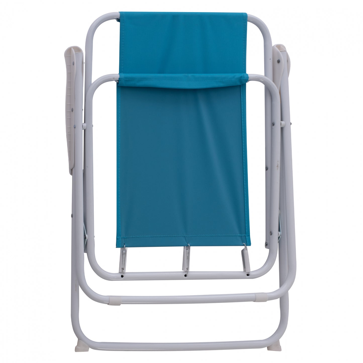 Beach Chair With High Back Foldable Light Blue Hm5148 Metallic
