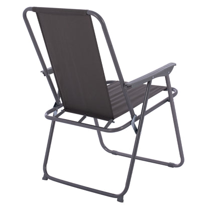 Beach Chair Hm5148.01, Grey Fabric, Metal Frame, High Back