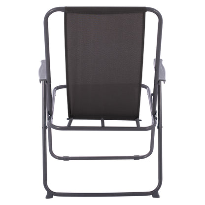 Beach Chair Hm5148.01, Grey Fabric, Metal Frame, High Back