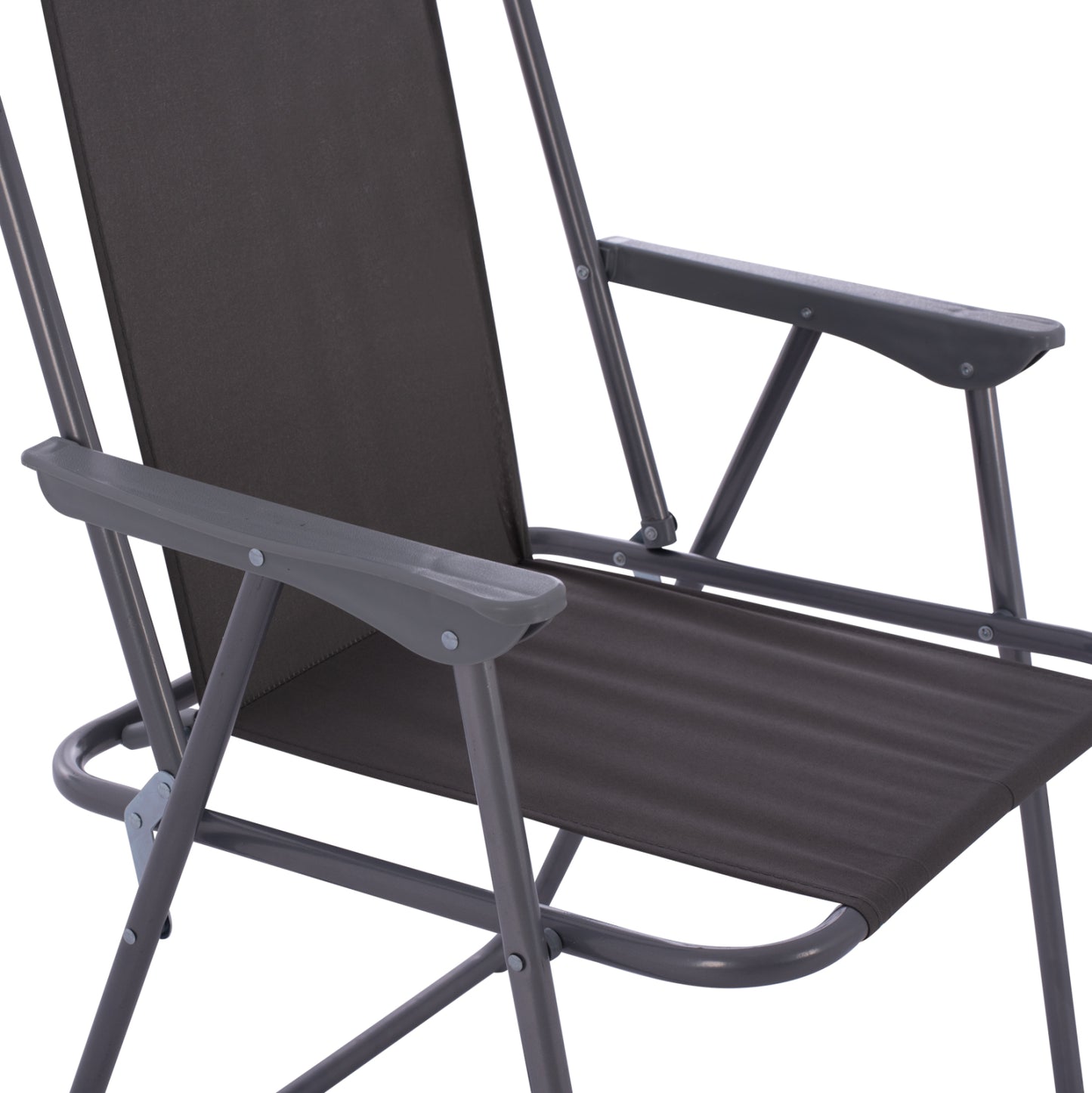 Beach Chair Hm5148.01, Grey Fabric, Metal Frame, High Back