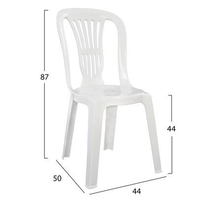 Pastic Chair Vienna White 303002010  44x50x87 Cm
