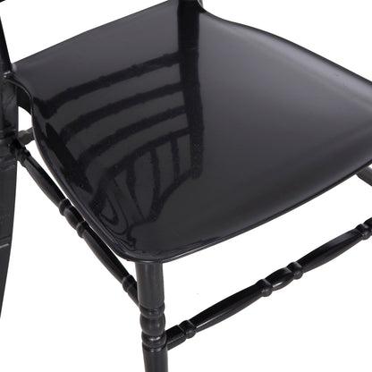Polypropylene Catering Chair Tiffany New Hm8058.07 Glossy Black 42x48x88,5hcm.