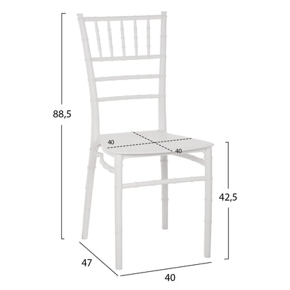 Chair Polypropylene Catering Hm8058.31 Tiffany In White 39x46x88Υεκ.