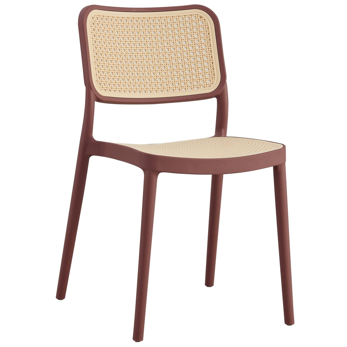 Chair Polypropylene Meko Hm5934.05 Maroon And Beige 51x52x80hcm.