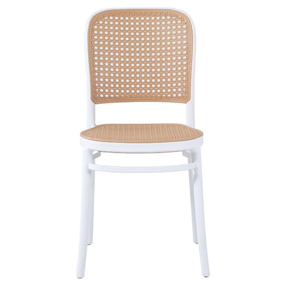 Chair Polypropylene Flow Hm5937.01 White With Beige Seat And Backrest 41x53x85.5hcm.