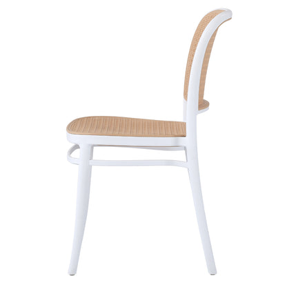 Chair Polypropylene Flow Hm5937.01 White With Beige Seat And Backrest 41x53x85.5hcm.