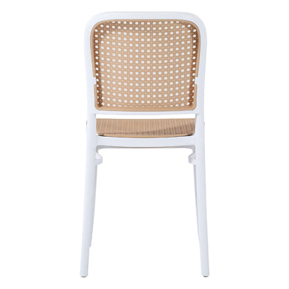 Chair Polypropylene Flow Hm5937.01 White With Beige Seat And Backrest 41x53x85.5hcm.