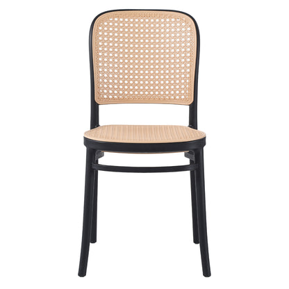 Chair Polypropylene Flow Hm5937.02 Black With Beige Seat And Backrest 41x53x85.5hcm.