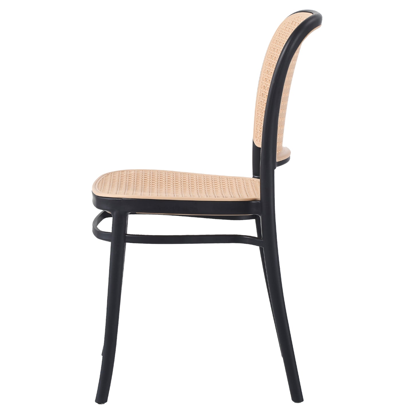Chair Polypropylene Flow Hm5937.02 Black With Beige Seat And Backrest 41x53x85.5hcm.