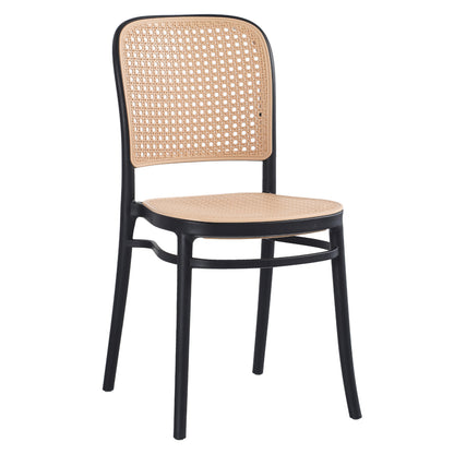 Chair Polypropylene Flow Hm5937.02 Black With Beige Seat And Backrest 41x53x85.5hcm.