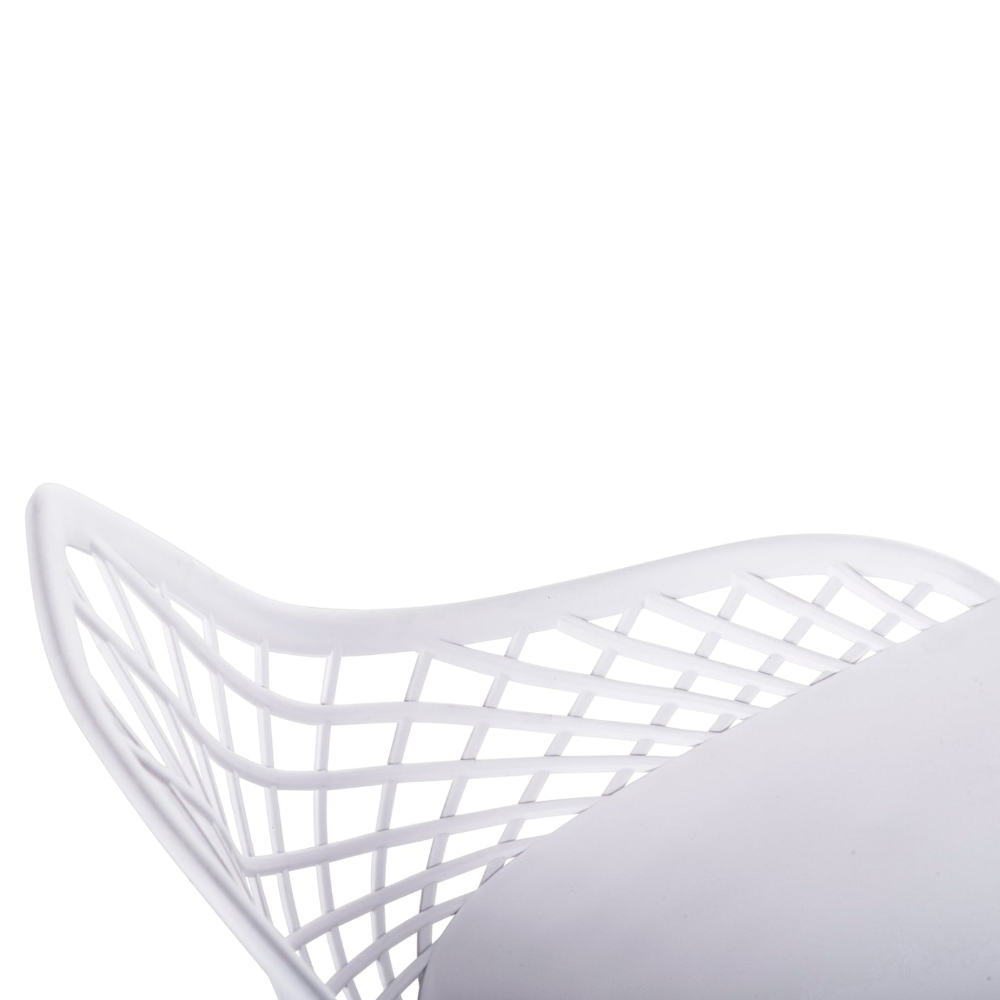 Chair Polypropylene Lio Hm9524.11 In White Color With White Metal Legs 52x53x82hcm.