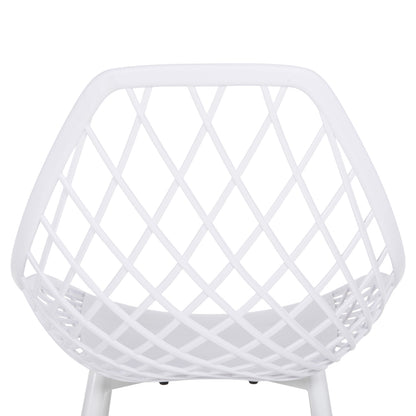 Chair Polypropylene Lio Hm9524.11 In White Color With White Metal Legs 52x53x82hcm.