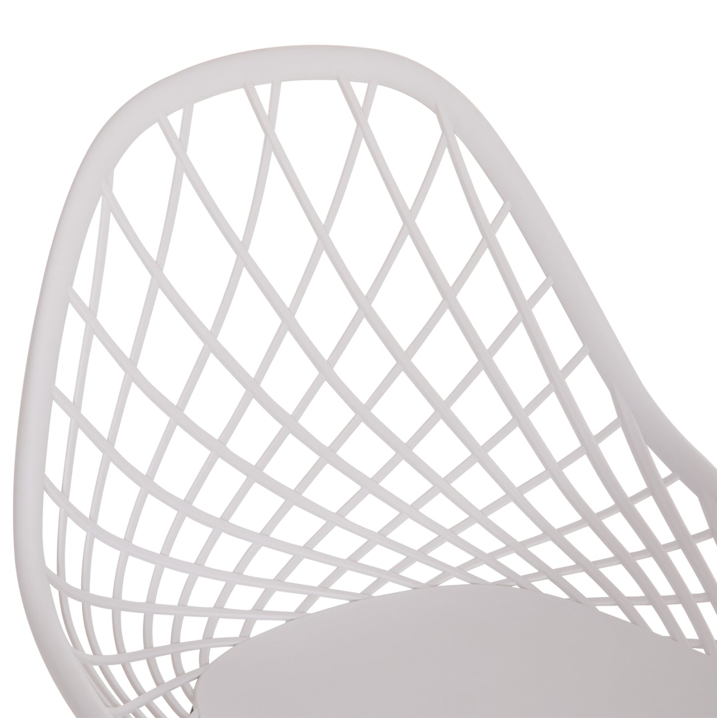 Chair Polypropylene Hm9524.01 In White Color With Black Metal Legs 52x53x82hcm.