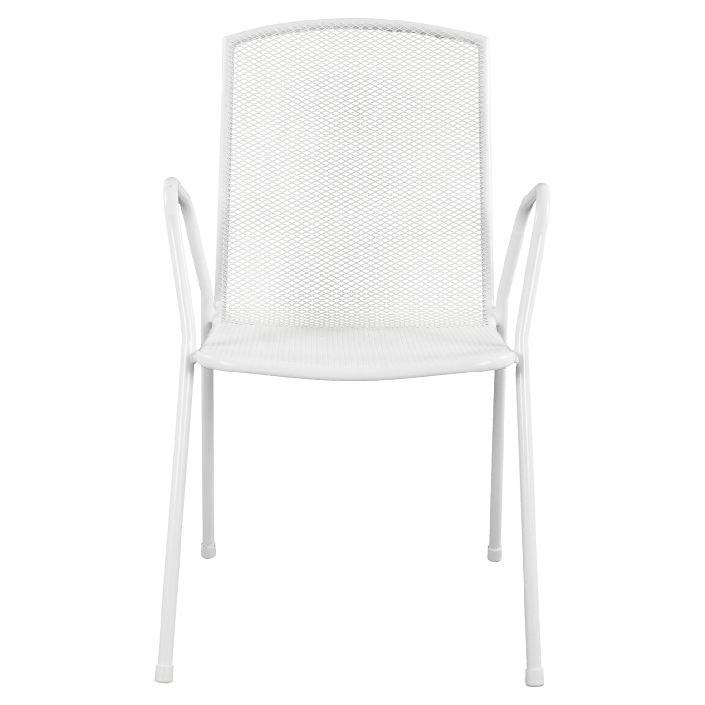 Armchair Metallic White Hm5005.02 54x62x89 Cm.