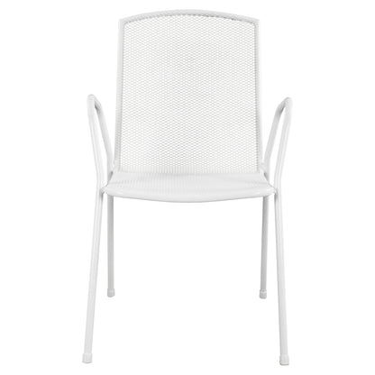 Armchair Metallic White Hm5005.02 54x62x89 Cm.