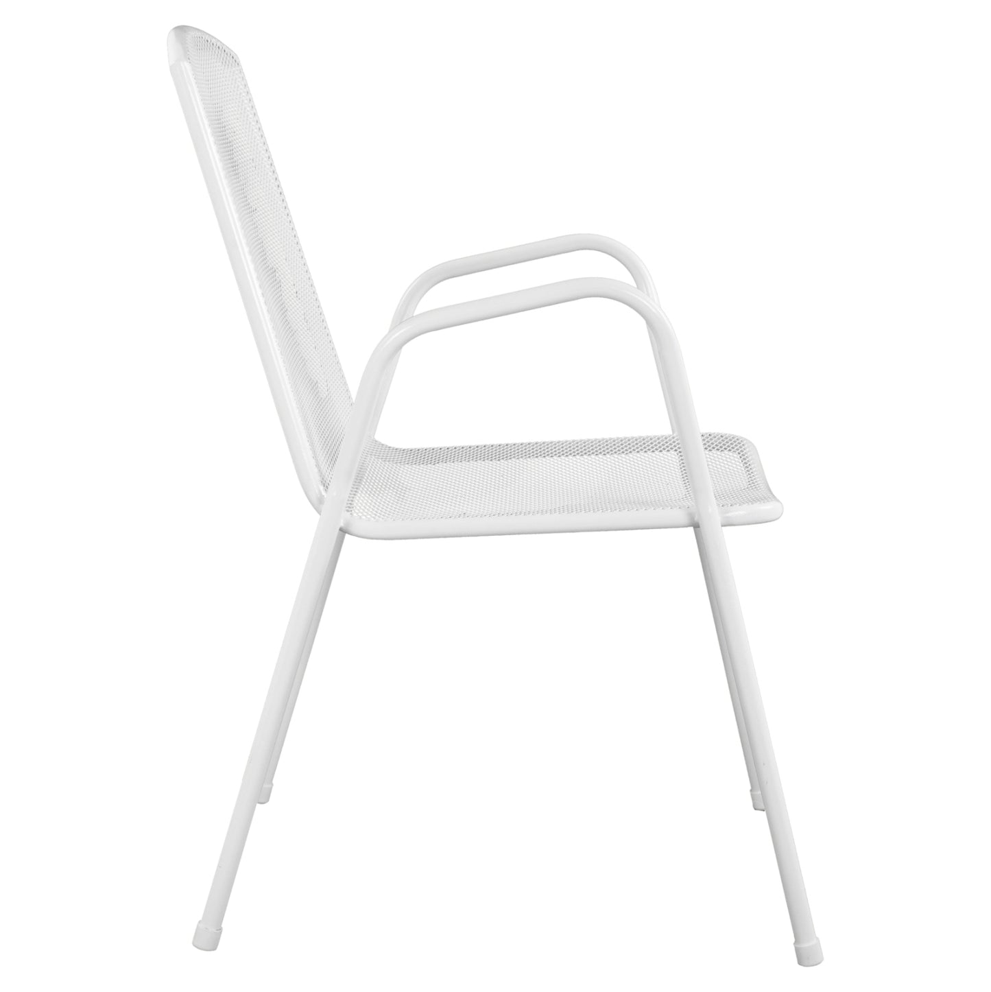 Armchair Metallic White Hm5005.02 54x62x89 Cm.