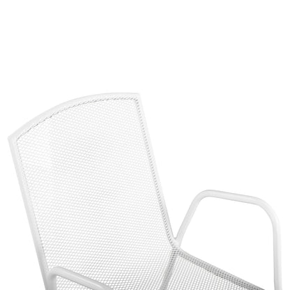 Armchair Metallic White Hm5005.02 54x62x89 Cm.