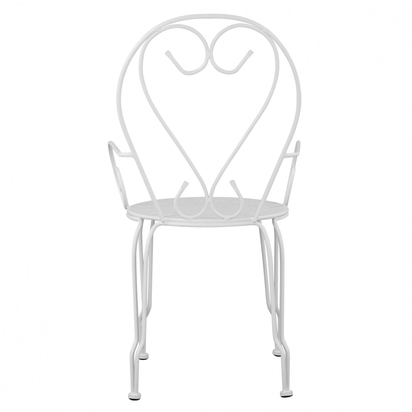 Armchair Metallic White Hm5005.02 54x62x89 Cm.