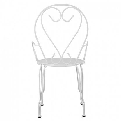 Armchair Metallic White Hm5005.02 54x62x89 Cm.