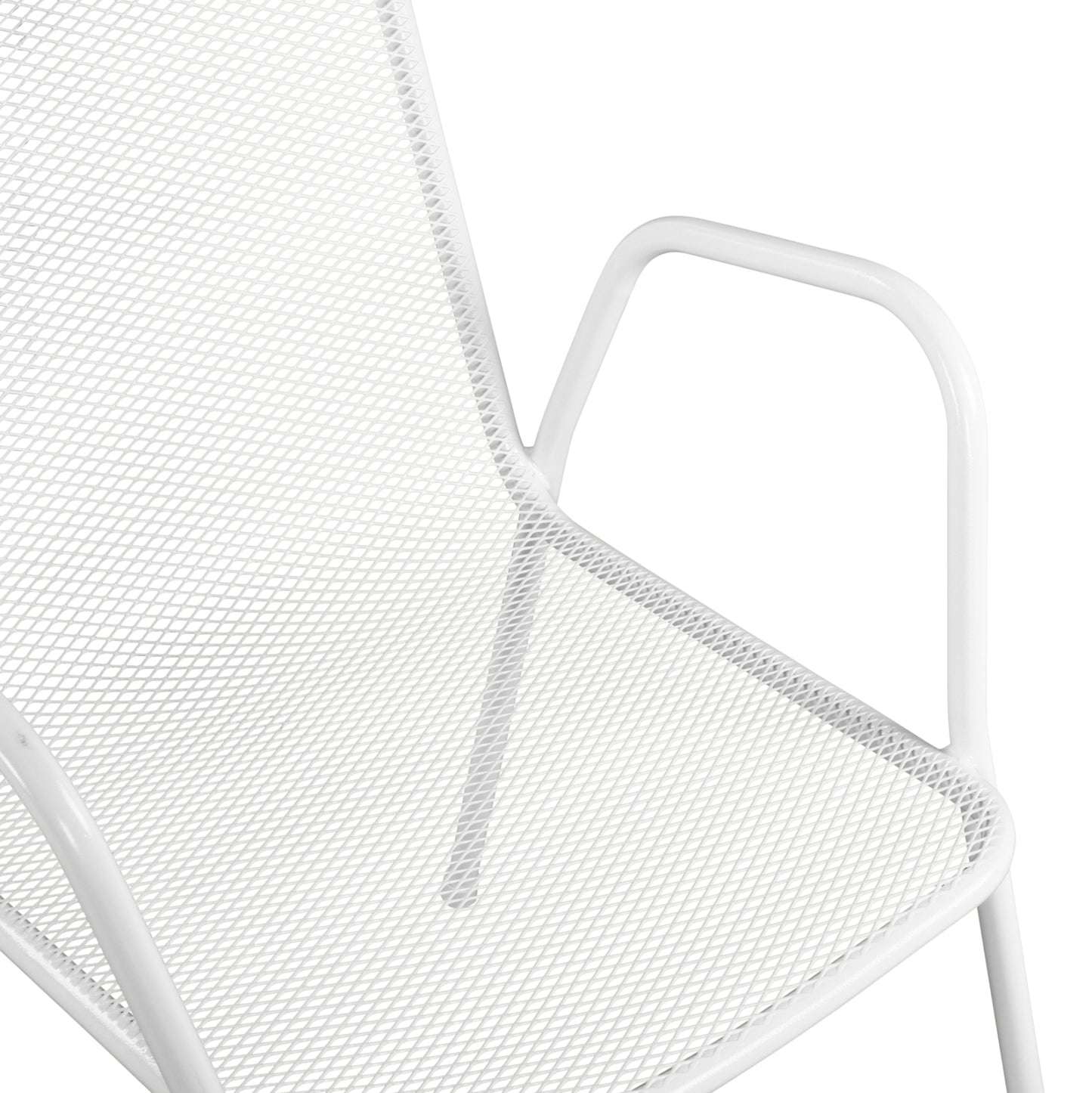 Armchair Metallic White Hm5005.02 54x62x89 Cm.