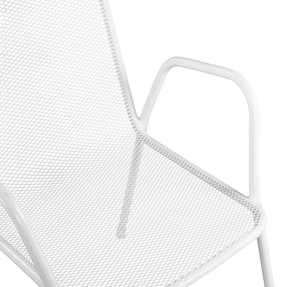 Armchair Metallic White Hm5005.02 54x62x89 Cm.