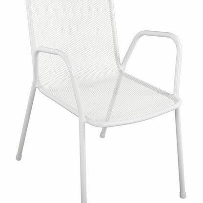 Armchair Metallic White Hm5005.02 54x62x89 Cm.