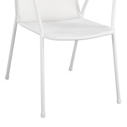 Armchair Metallic White Hm5005.02 54x62x89 Cm.