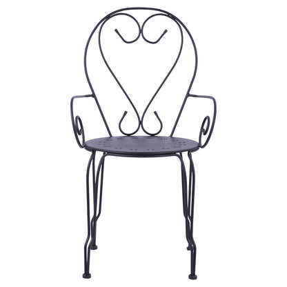 Metallic Armchair Amore Black Color Hm5008.11 49x48x90 Cm
