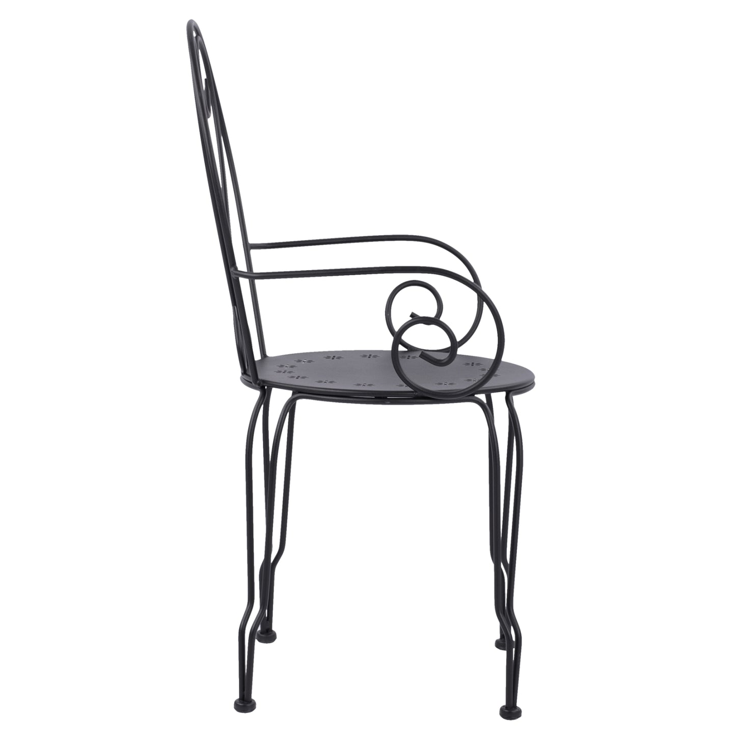 Metallic Armchair Amore Black Color Hm5008.11 49x48x90 Cm