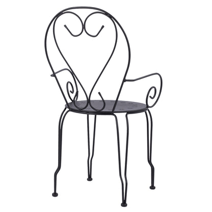 Metallic Armchair Amore Black Color Hm5008.11 49x48x90 Cm