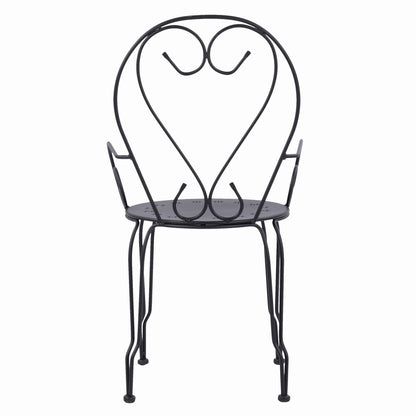 Metallic Armchair Amore Black Color Hm5008.11 49x48x90 Cm