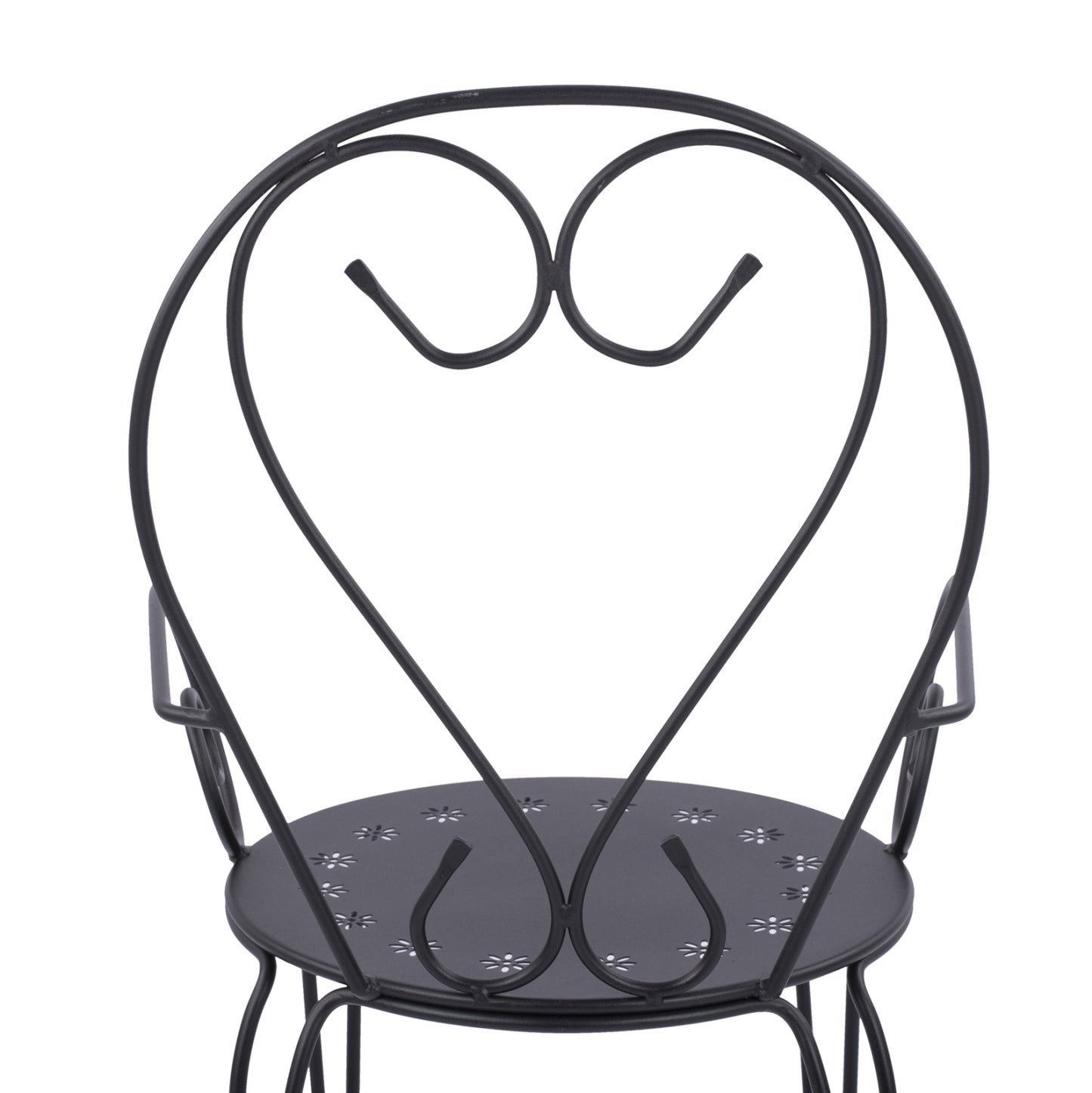 Metallic Armchair Amore Black Color Hm5008.11 49x48x90 Cm