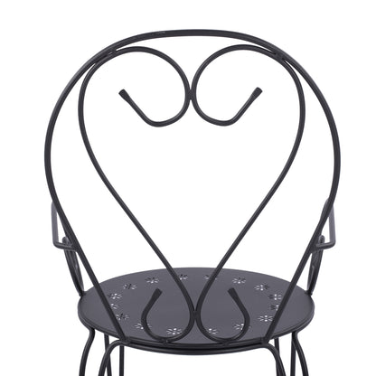 Metallic Armchair Amore Black Color Hm5008.11 49x48x90 Cm