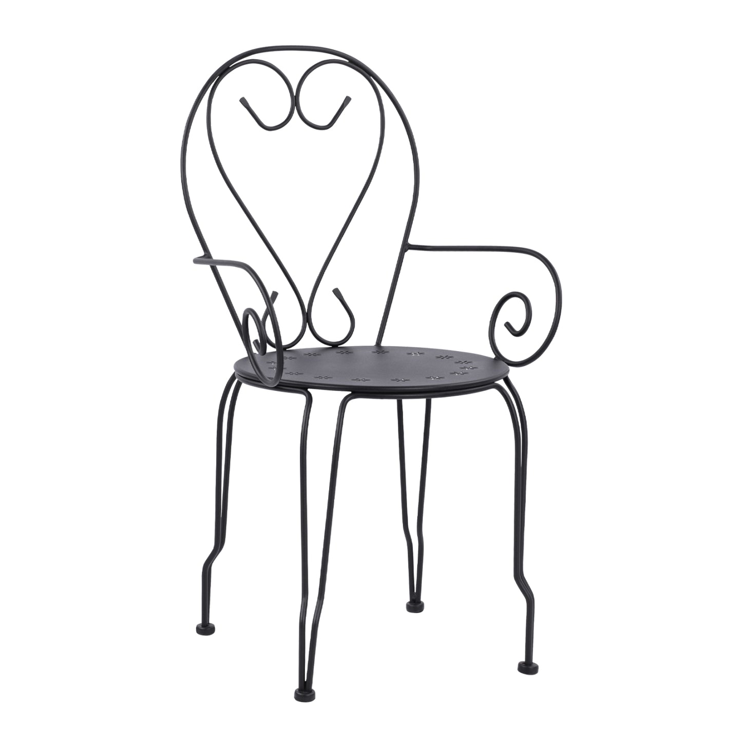 Metallic Armchair Amore Black Color Hm5008.11 49x48x90 Cm