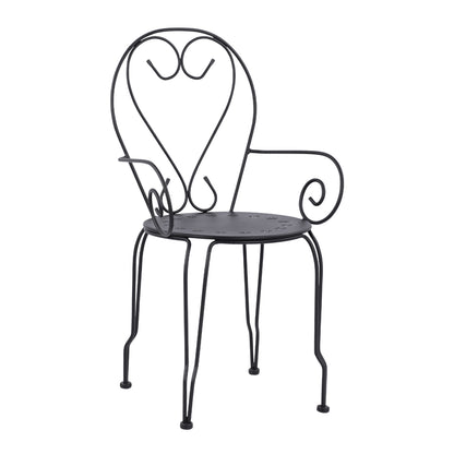 Metallic Armchair Amore Black Color Hm5008.11 49x48x90 Cm