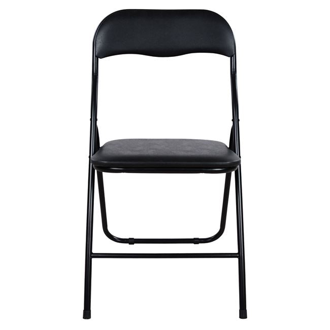 Chair Foldable Pu Black Hm0044 38x47x82h Cm.