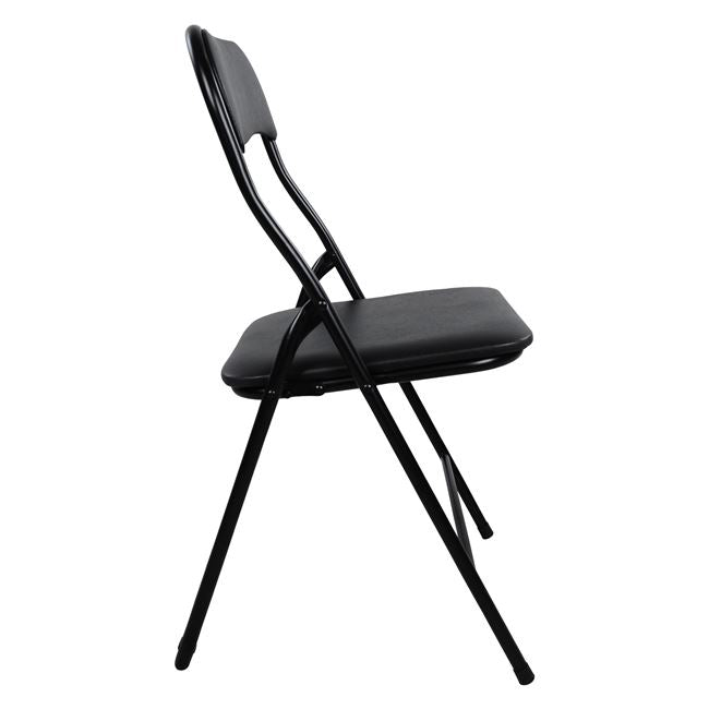 Chair Foldable Pu Black Hm0044 38x47x82h Cm.
