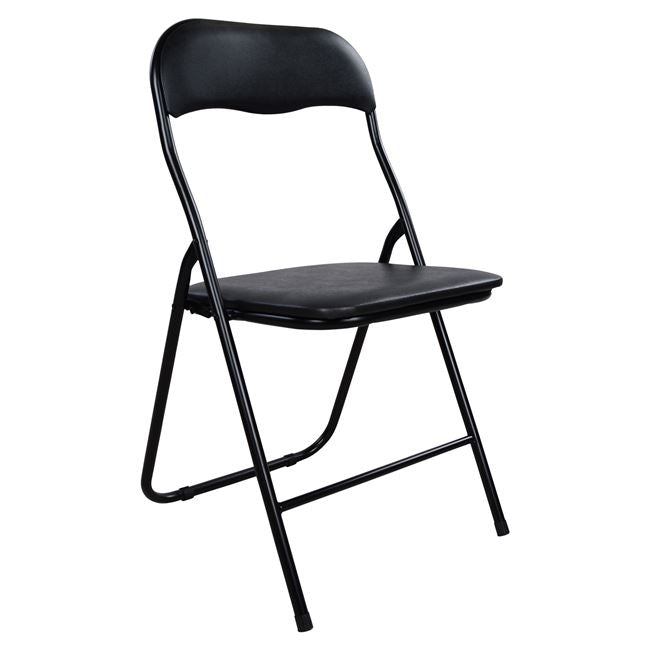 Chair Foldable Pu Black Hm0044 38x47x82h Cm.