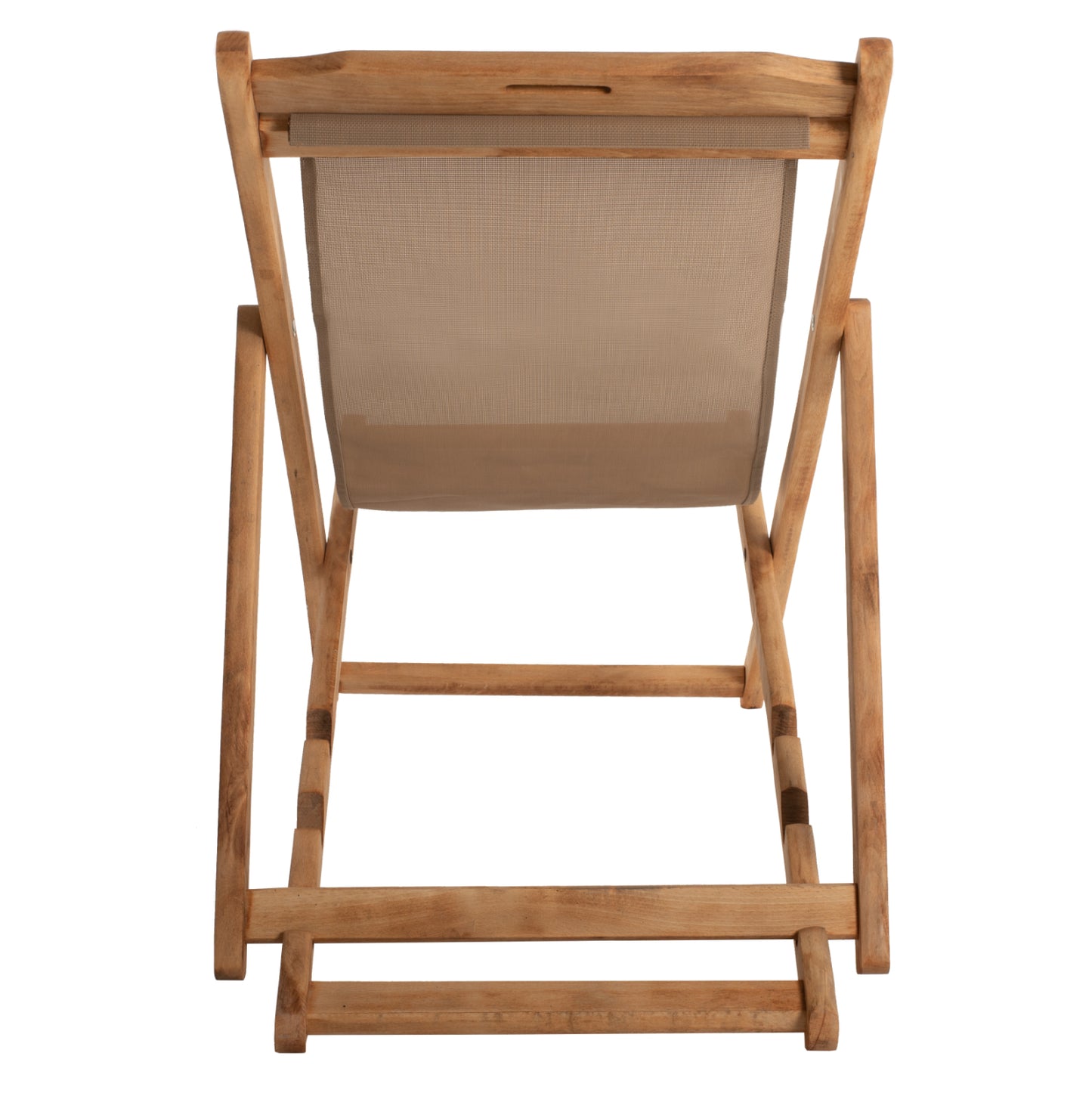 Folding Beach Chair Limnos Hm11765.05 Beech Wood Natural Color No Arms Textline Fabric Mocha Color