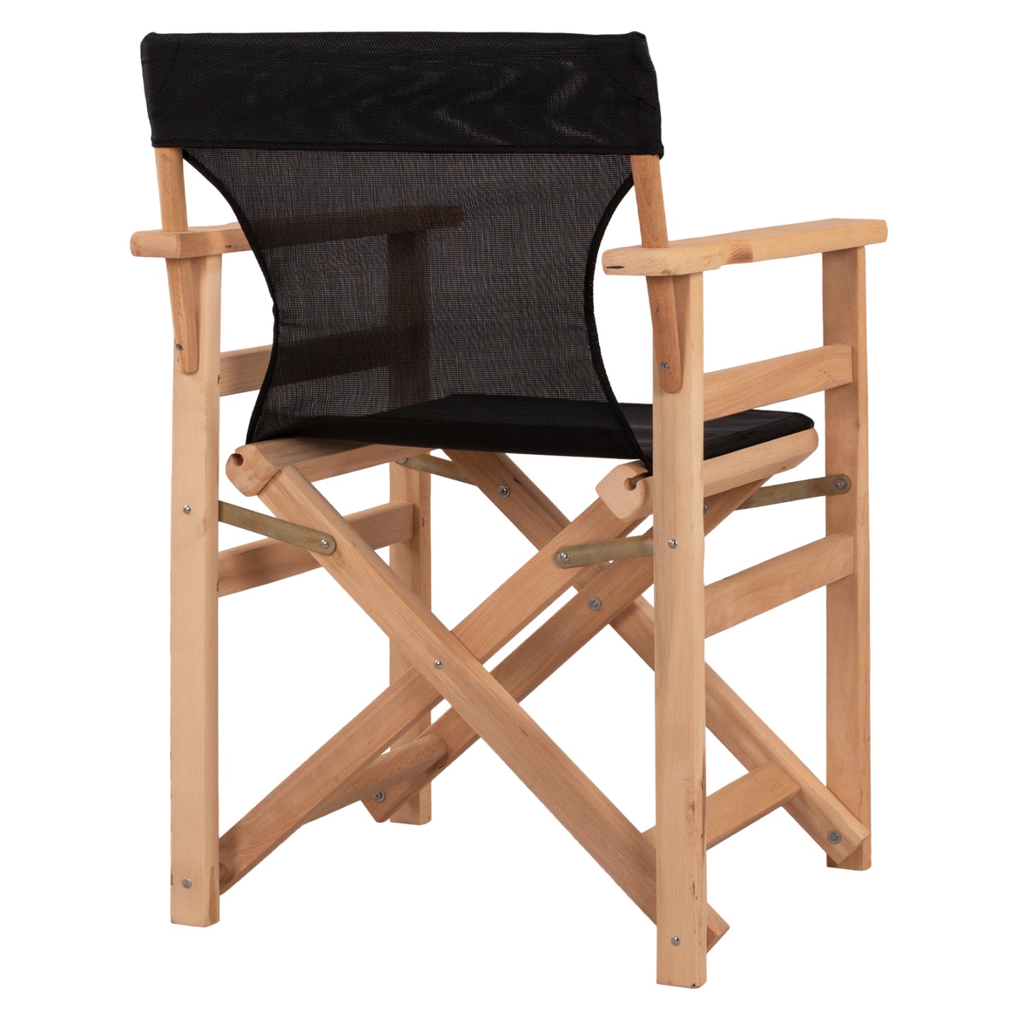 Director's Chair Limnos Impregnated In Natural Color With Black Textline Hm10543.05 57x54x88.5 Cm.