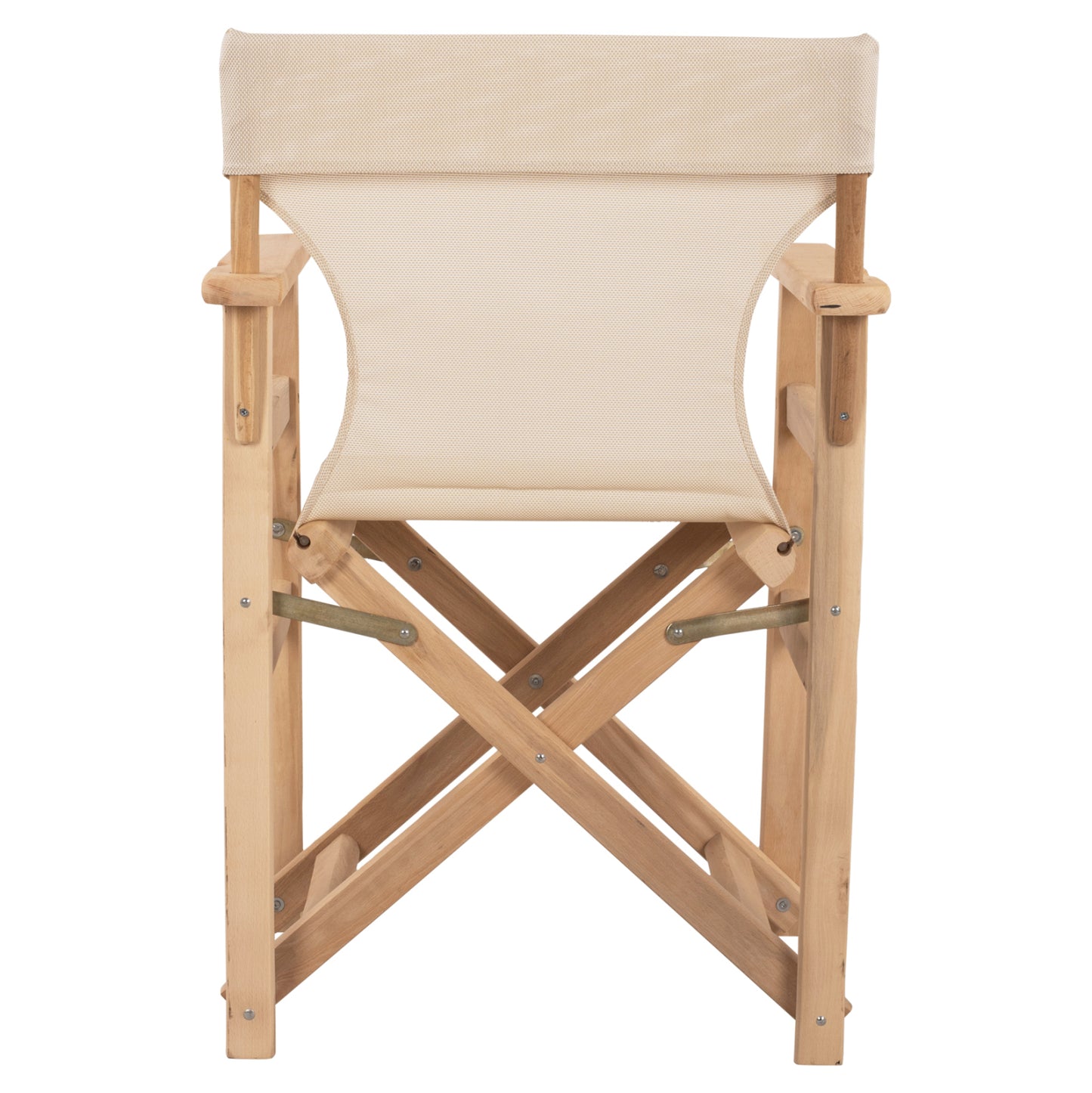 Director's Chair Limnos Impregnated In Natural Color With Black Textline Hm10543.05 57x54x88.5 Cm.