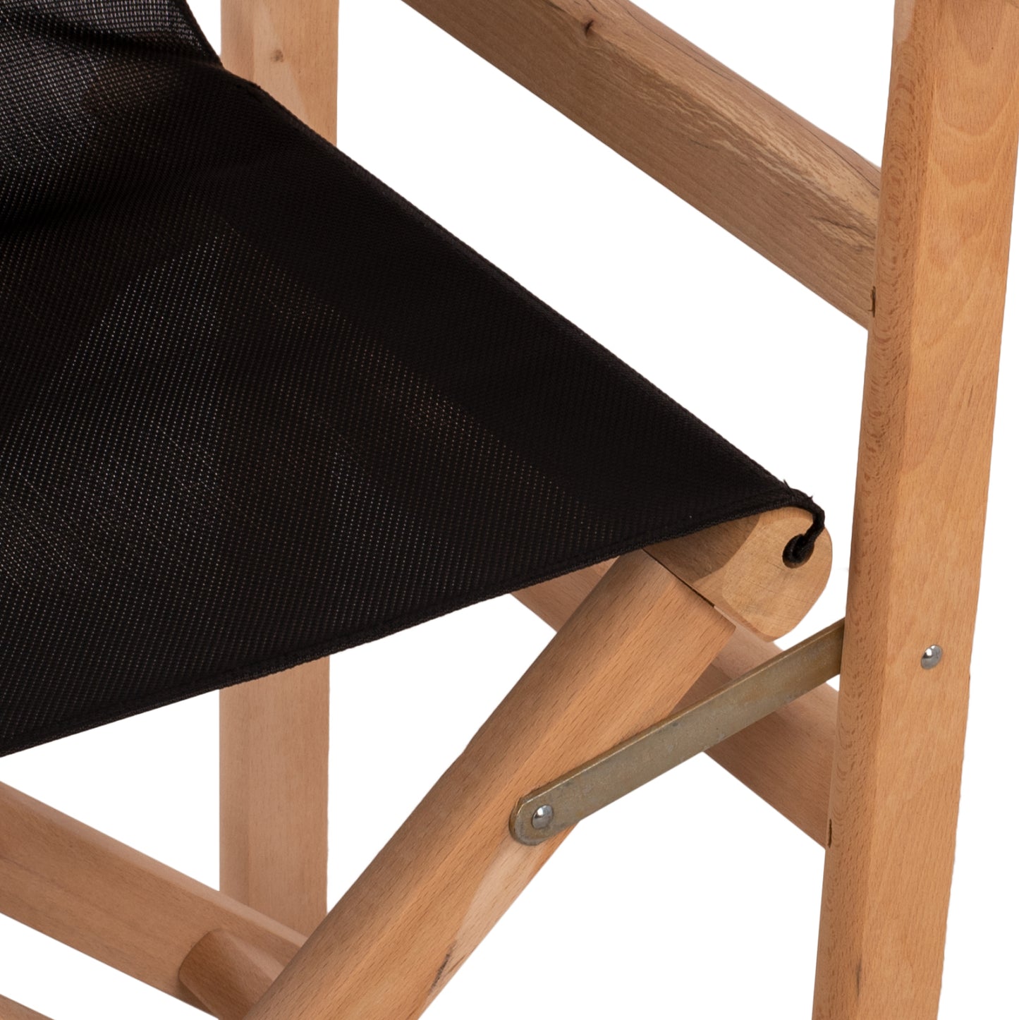 Director's Chair Limnos Impregnated In Natural Color With Black Textline Hm10543.05 57x54x88.5 Cm.